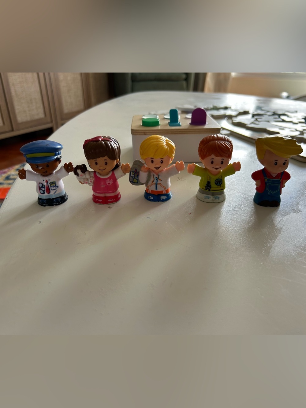 Fisher-Price Little People Set — Pink, Yellow & Green Figures